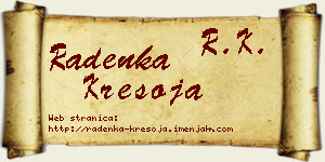 Radenka Kresoja vizit kartica